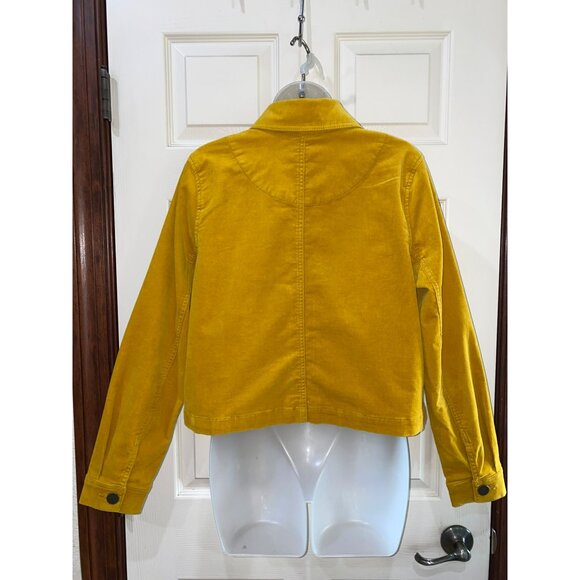 Cabi 3909 Citizen Jacket Fall S Mustard Yellow Corduroy Button Front Womens Casu - Picture 8 of 11